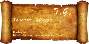 Tenczer Györgyi névjegykártya