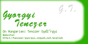 gyorgyi tenczer business card